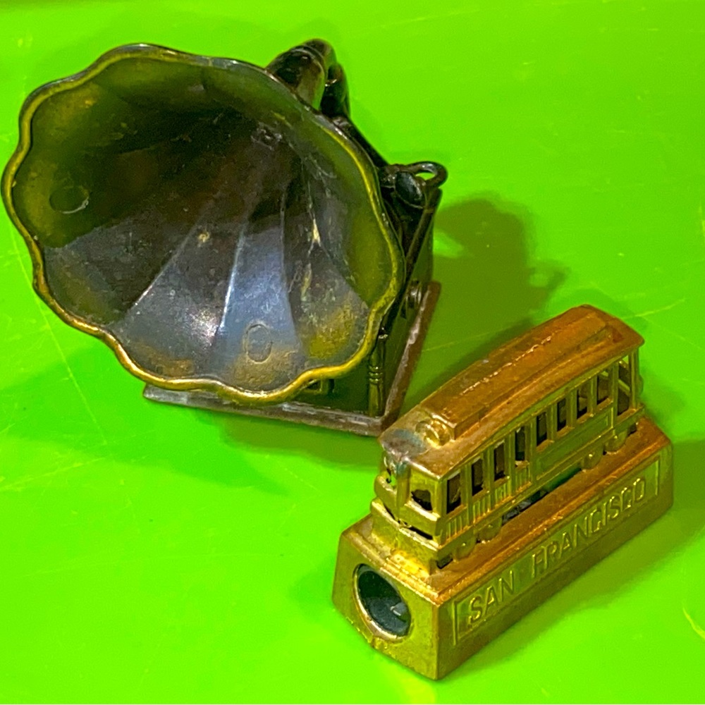 Vintage Pencil Sharpeners San Francisco and Record Player